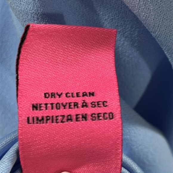 Betsey Johnson Faux Wrap Dress Powder Blue Size 4P - Picture 9 of 9